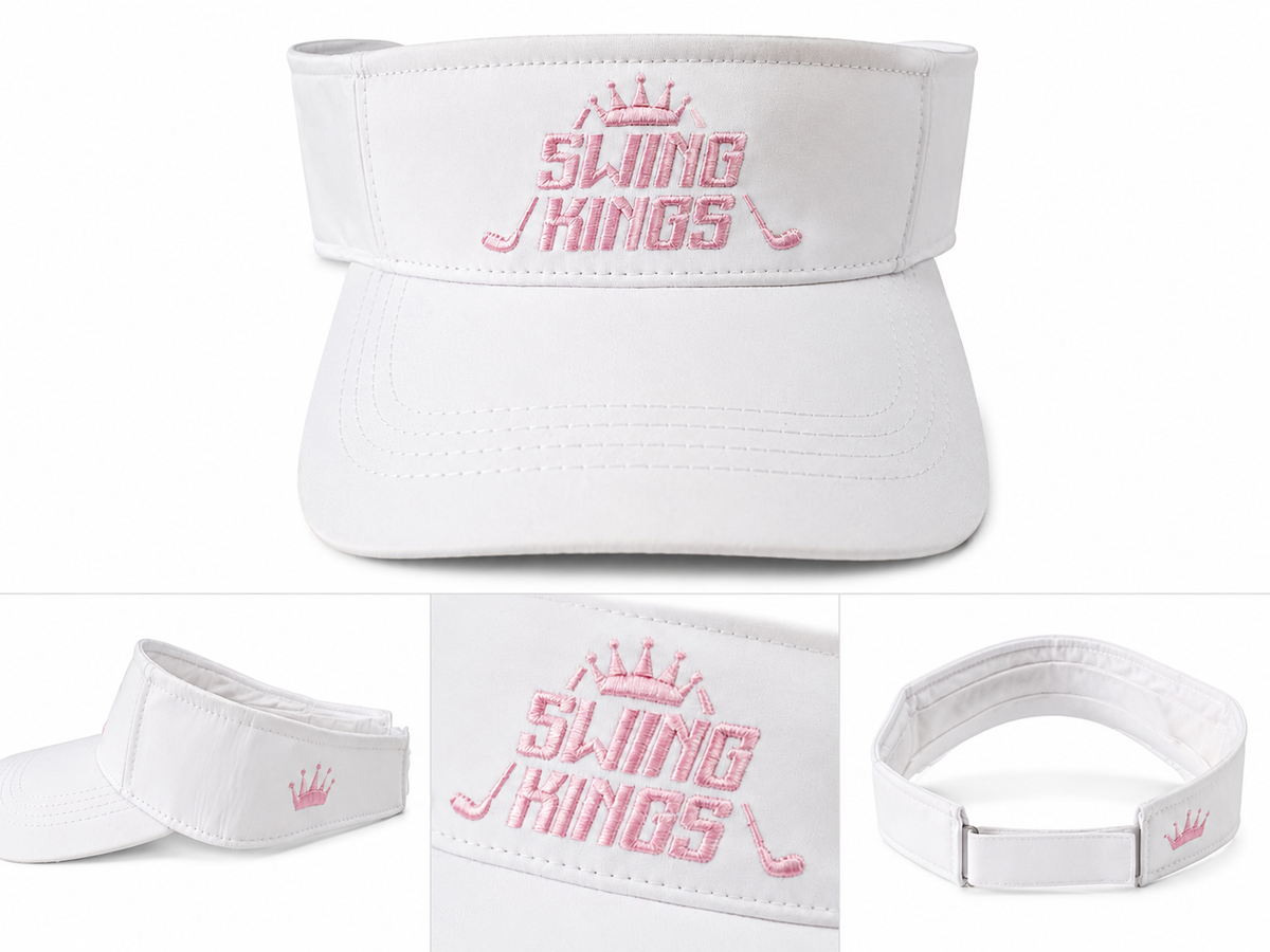 Bright Pink Logo Swing Kings Visor