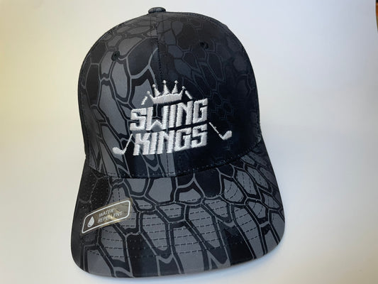 Swing Kings Black Flexfit Men's Wooly Combed Twill Flexfit Cap L/XL