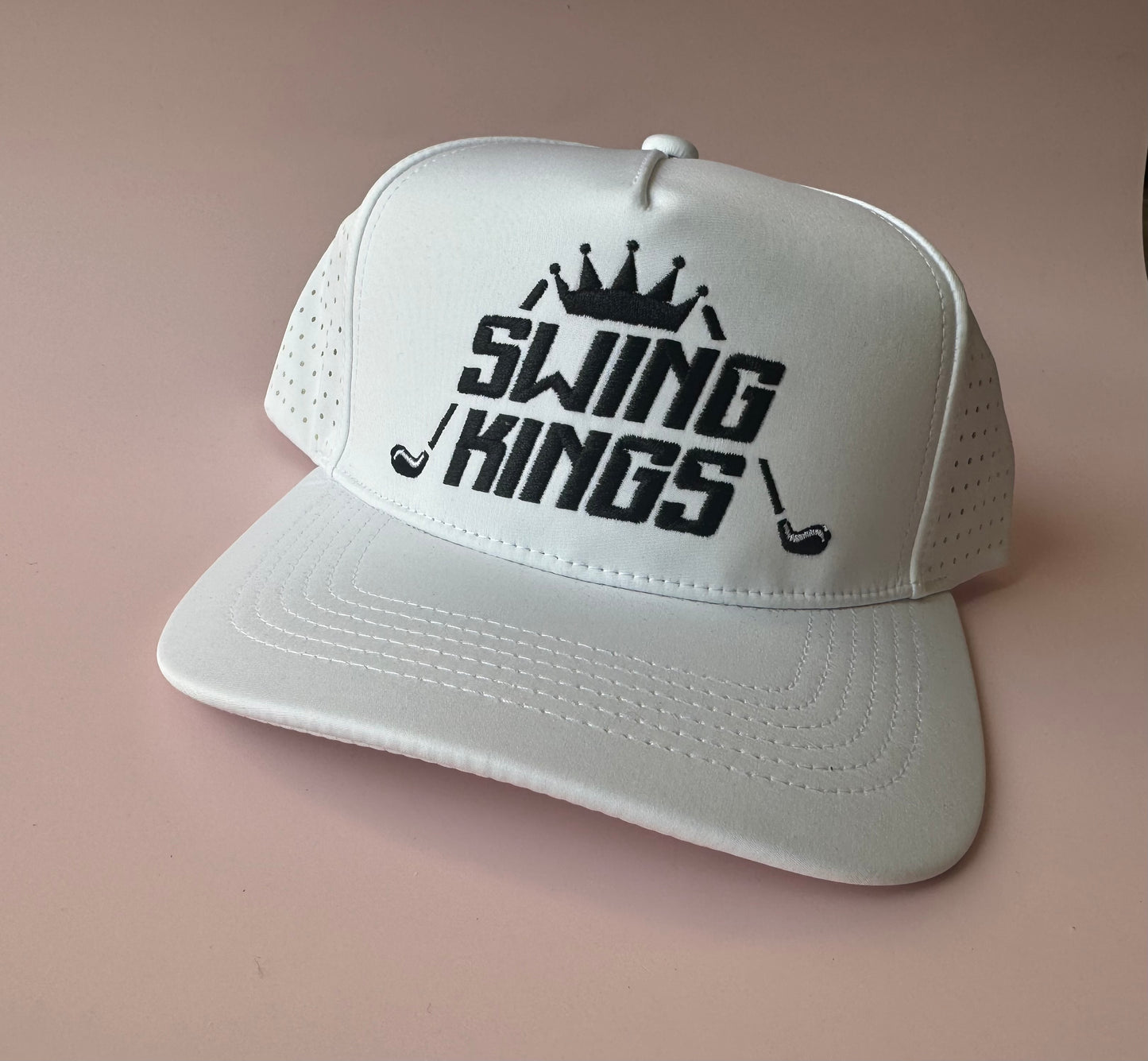 White Swing Kings Water-Resistant Snapback Hat