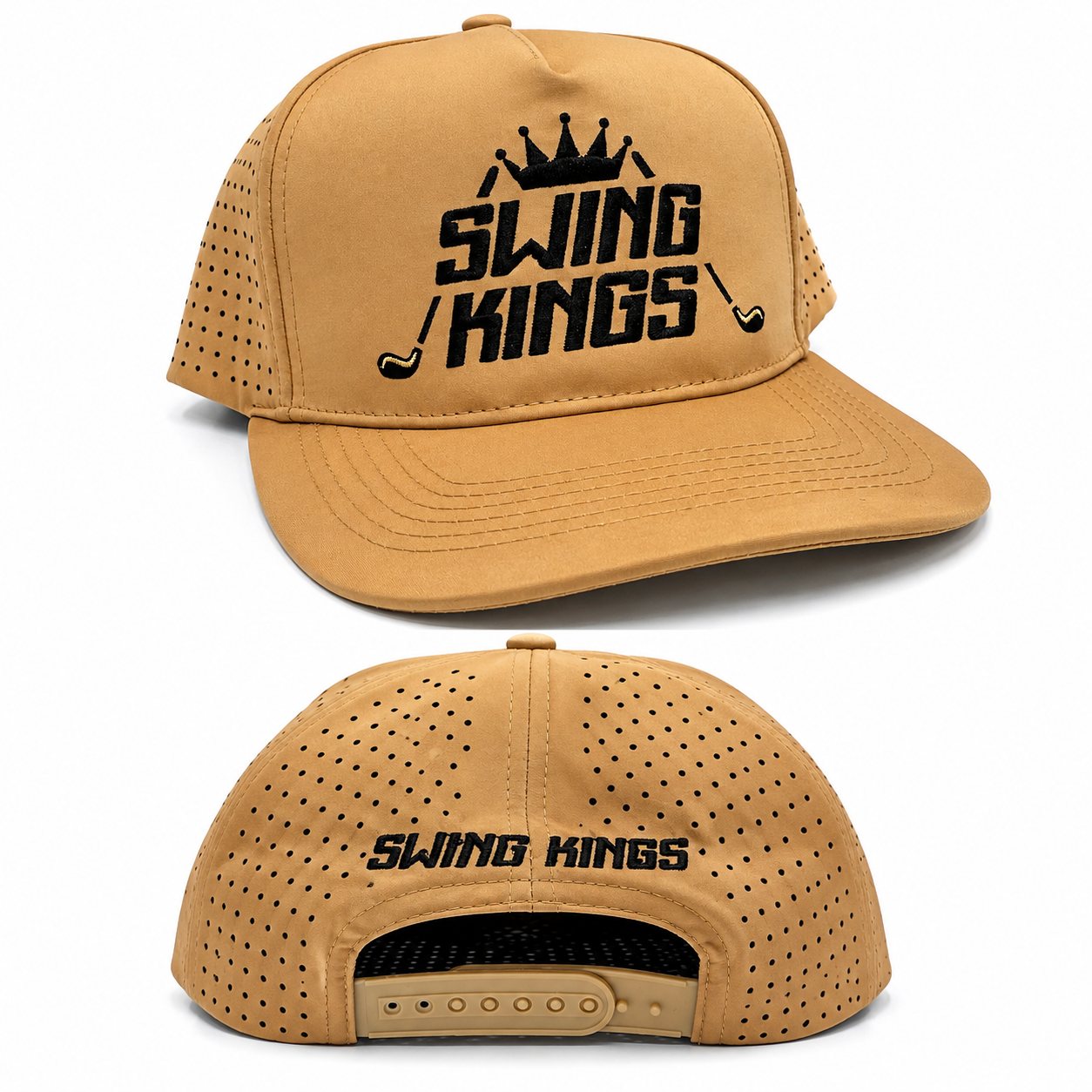 Bogey Brown Swing Kings Water-Resistant Snapback Hat