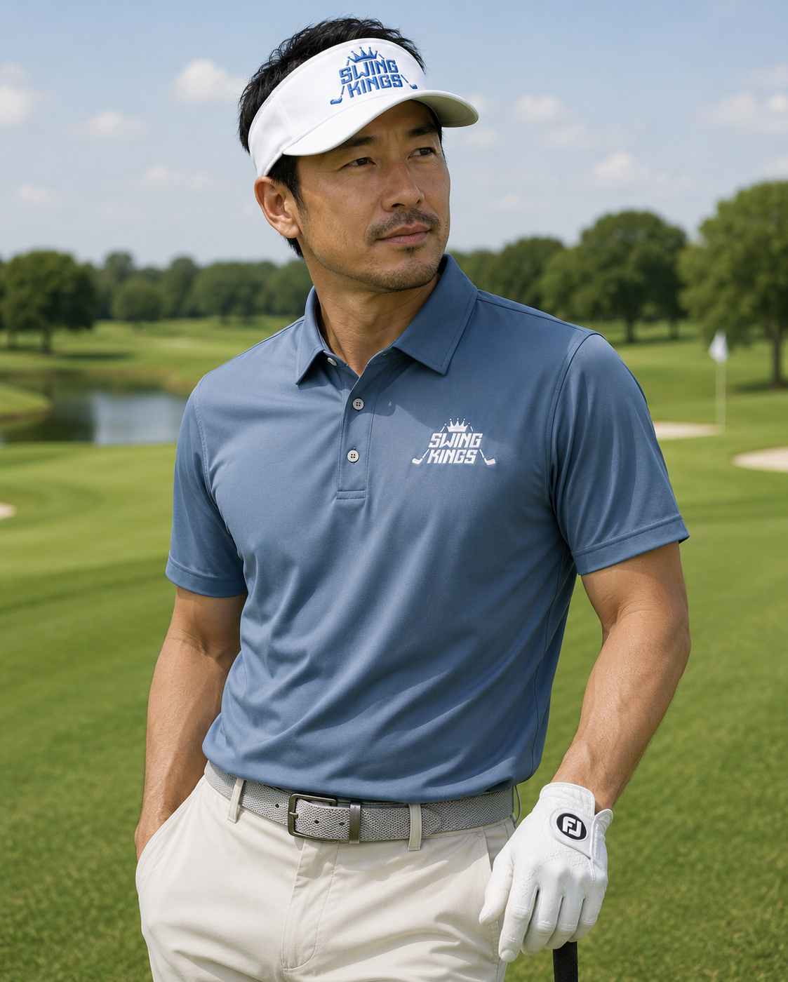 Blue Swing Kings Dri-Fit Golf Shirt