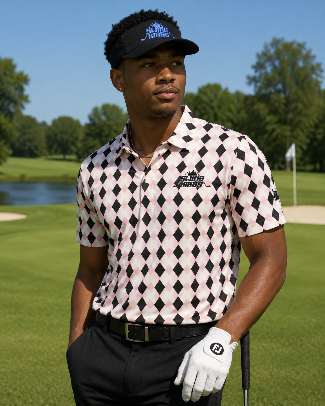 Swing Kings Slim-Fit Dri-Fit Golf Shirt