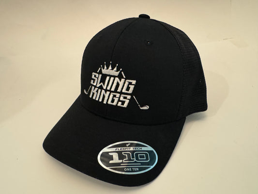 Black Swing Kings Ultrafibre Airmesh Adjustable Cap