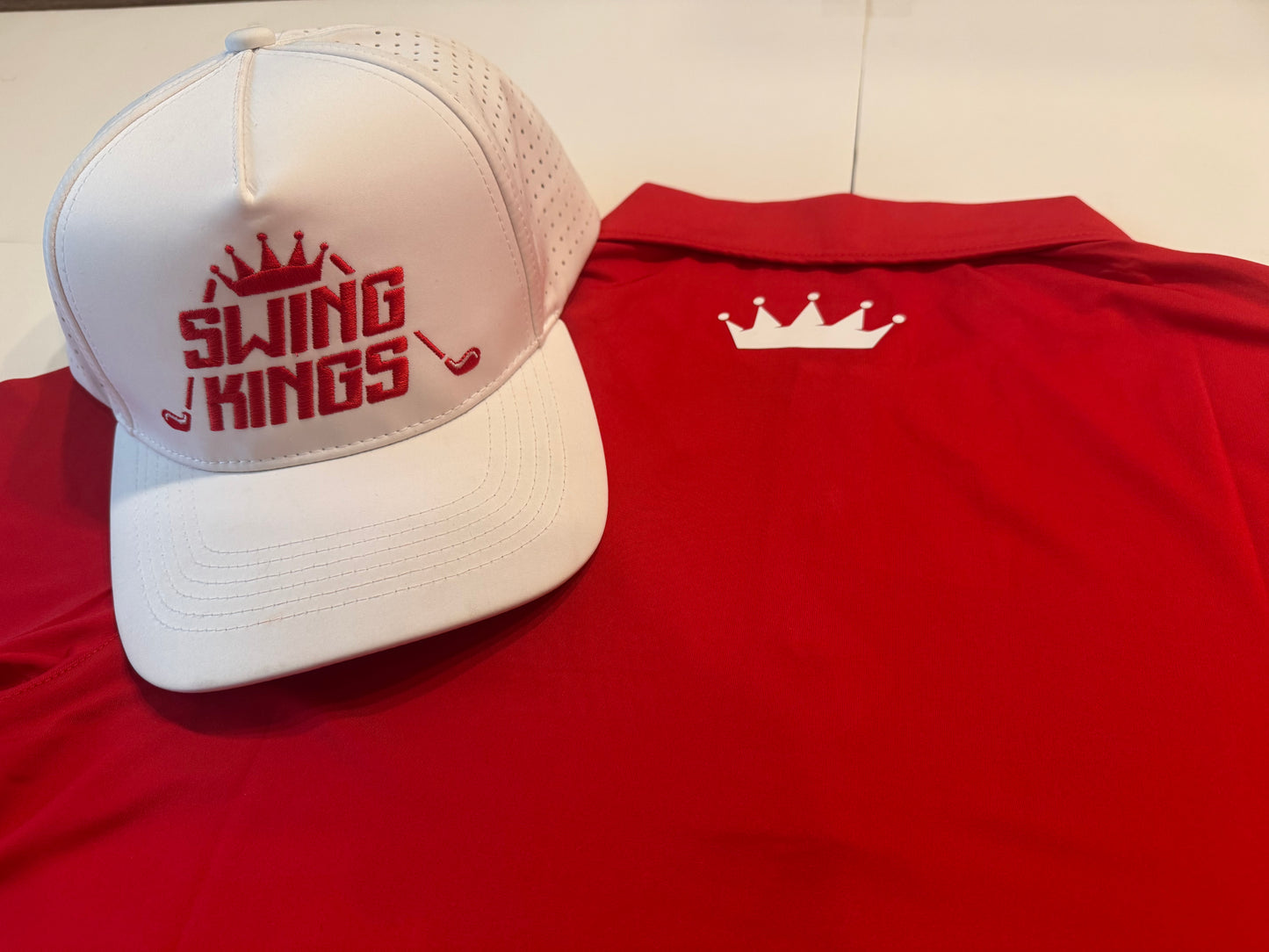Da Red Eye Swing Kings Dri-Fit Golf Shirt and Hat