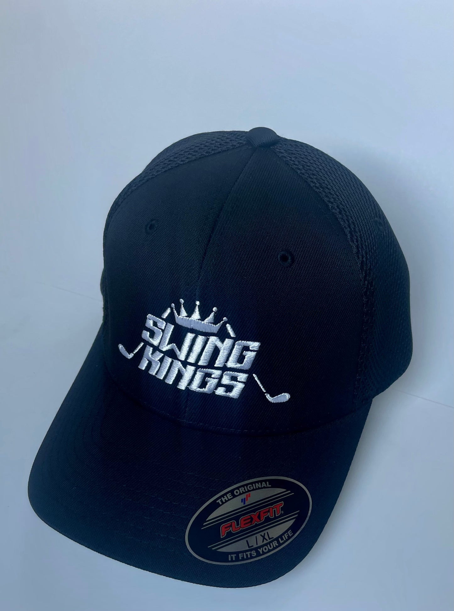 Swing Kings Flexfit Black Cap  L/XL