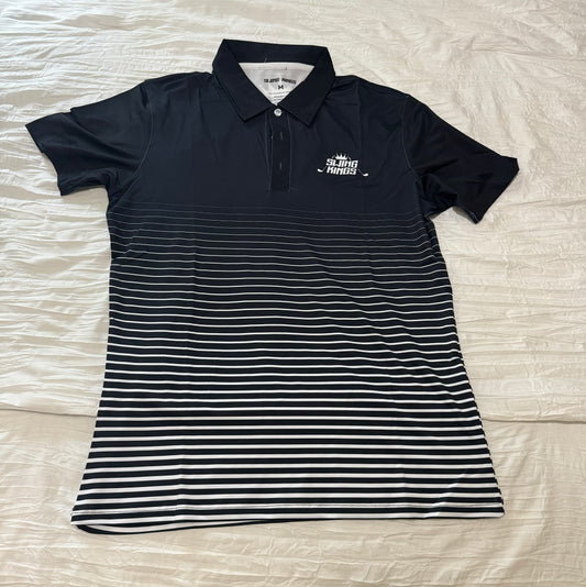 Black Swing Kings Slim-Fit Dri-Fit Golf Shirt